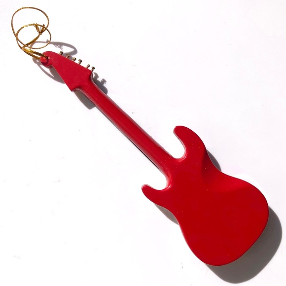 Mini Electric Guitar Fender Instrument Hanging Ornament Red Broadway Gifts music - Picture 11 of 13